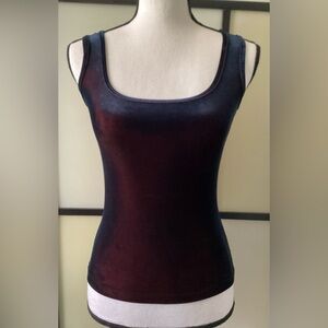 Renner sleeveless velvet dark blood tank top. Size PS